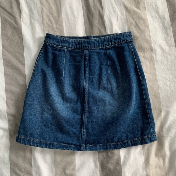 Denim Button Skirt - Picture 2 of 3